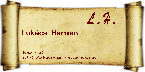 Lukács Herman névjegykártya