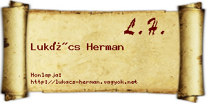 Lukács Herman névjegykártya
